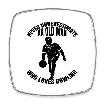 Bowling Bowling Club Bowling Bowler Bowling Club - Square fridge magnet - white - Front