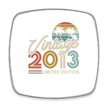 Vintage Jahrgang 2013 Geschenk - Viereckiger Kühlschrankmagnet - Weiß - Vorne