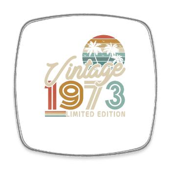 Original 1973 Jahrgang Vintage Geburtstag Retro - Viereckiger Kühlschrankmagnet - Weiß - Vorne