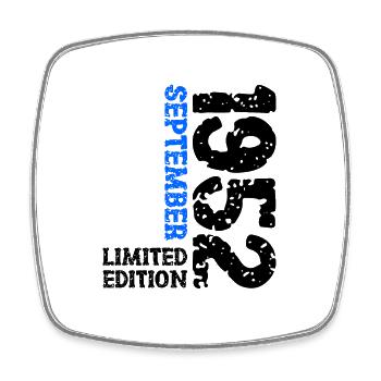 1952 September Limited Edition 71st Birthday Deco - Square fridge magnet - white - Front