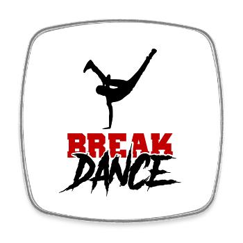 break dance 01 - Viereckiger Kühlschrankmagnet - Weiß - Vorne