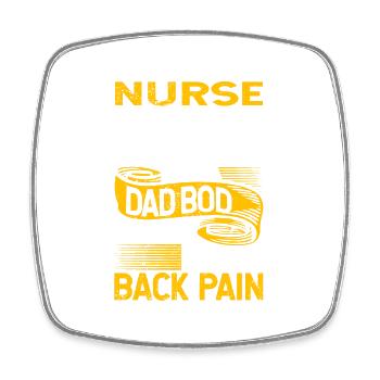 Nurse Bod Like A Dad Bod RN ER Registered Nurse - Viereckiger Kühlschrankmagnet - Weiß - Vorne