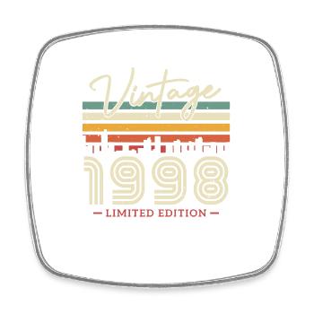 Vintage 1998 Geburtstagsgeschenk - Viereckiger Kühlschrankmagnet - Weiß - Vorne