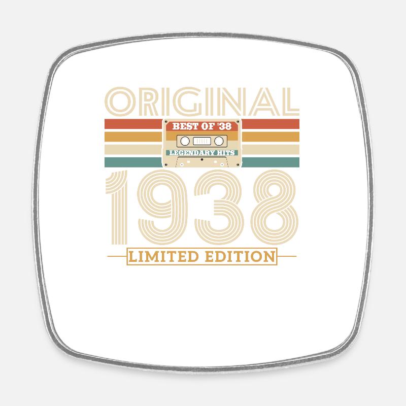 Don original 1938, 85/86 ans - Magnet carré - blanc