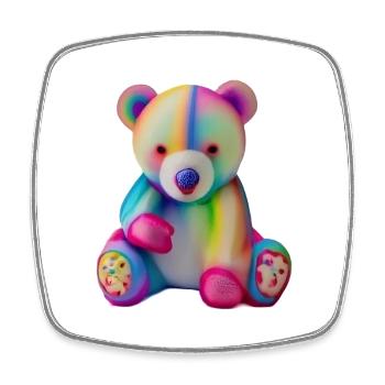 Multicolored teddy bear - Square fridge magnet - white - Front