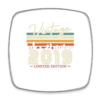 Vintage Gift 2019 4/5 J. - Square fridge magnet - white - Front