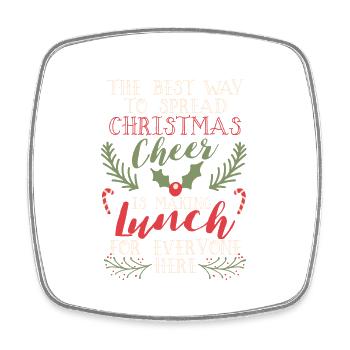 The best way to spread the Christmas spirit - Square fridge magnet - white - Front