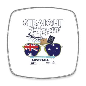 Straight Trippin' Australia Vacation Tour Travel - Viereckiger Kühlschrankmagnet - Weiß - Vorne