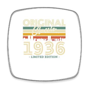 Vintage Birthday Gift 1936 Classic 87/88 - Square fridge magnet - white - Front