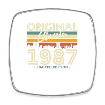Cadeau d’anniversaire vintage 1987 - Magnet carré - blanc - Devant
