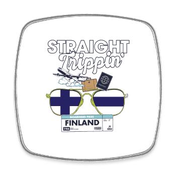 Straight Trippin' Finland Vacation Tour Travel - Magnet carré - blanc - Devant