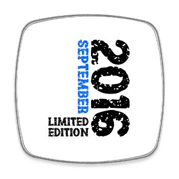 2016 Septembre Edition Limitée 7ème Décoration Anniversaire - Magnet carré - blanc - Devant