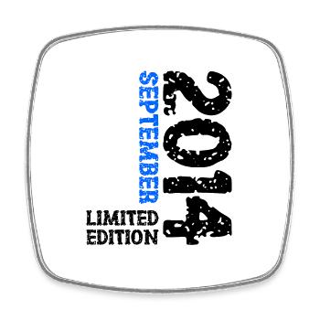 2014 September Limited Edition 9. Geburtstag Deko - Viereckiger Kühlschrankmagnet - Weiß - Vorne