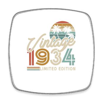 Millésime 1934 Cadeau d’anniversaire 89/90 ans - Magnet carré - blanc - Devant