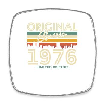 Vintage 1976 Birthday Gift - Square fridge magnet - white - Front