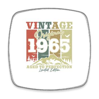 Originally 1965 Vintage Birthday Year - Square fridge magnet - white - Front