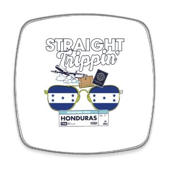 Straight Trippin' Honduras Vacation Tour Travel - Square fridge magnet - white - Front
