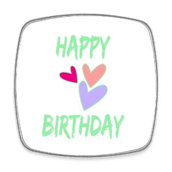GEBURTSTAG. ALLES GUTE ZUM GEBURTSTAG. ALLES GUTE ZUM GEBURTSTAG. - Viereckiger Kühlschrankmagnet - Weiß - Vorne