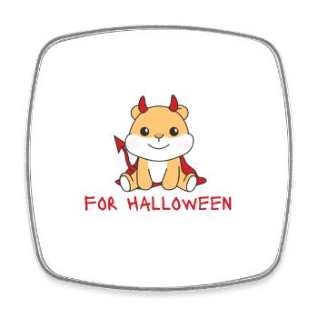Hamster il n’est jamais trop tôt pour les diables d’Halloween - Magnet carré - blanc - Devant
