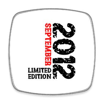 2012 September Limited Edition 11th Birthday Decoration - Square fridge magnet - white - Front
