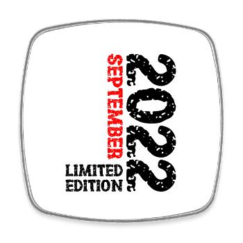 2022 September Limited Edition 1st Birthday Decoration - Square fridge magnet - white - Front