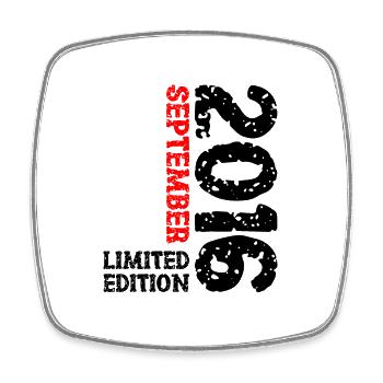 2016 Septembre Edition Limitée 7ème Décoration Anniversaire - Magnet carré - blanc - Devant