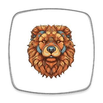 Chow Chow Hund Portrait - Viereckiger Kühlschrankmagnet - Weiß - Vorne