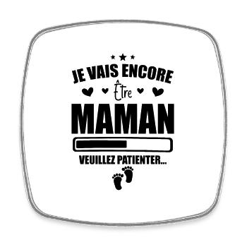 Je Vais être Encore Maman - Nouvelle Maman Cadeau - Magnet carré - blanc - Devant