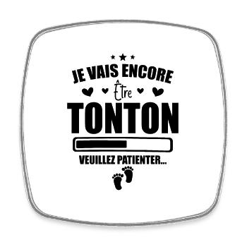 Je Vais Encore être Tonton - Nouveau Tonton Cadeau - Magnet carré - blanc - Devant
