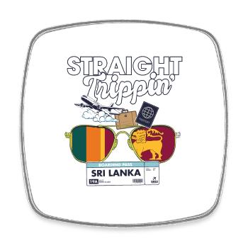 Straight Trippin' Sri Lanka Vacation Tour Travel - Square fridge magnet - white - Front