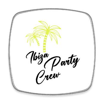 ibiza party crew - Viereckiger Kühlschrankmagnet - Weiß - Vorne