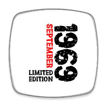 1969 Septembre Édition Limitée 54th Birthday Deco - Magnet carré - blanc - Devant