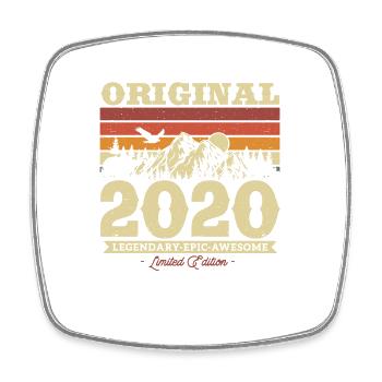 Vintage Birthday Gift 2020 3/4 years - Square fridge magnet - white - Front