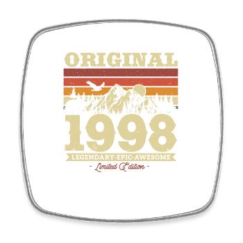 Vintage Geburtstagsgeschenk 1998 - Viereckiger Kühlschrankmagnet - Weiß - Vorne