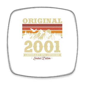 Vintage Birthday Gift 2001 22/23 years - Square fridge magnet - white - Front