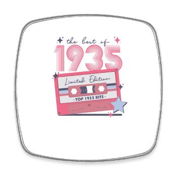 Vintage 1935 Geburtstag Retro Geschenk - Viereckiger Kühlschrankmagnet - Weiß - Vorne