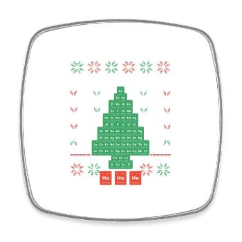 Oh Chemist Tree Joyeux Noël moche - Magnet carré - blanc - Devant