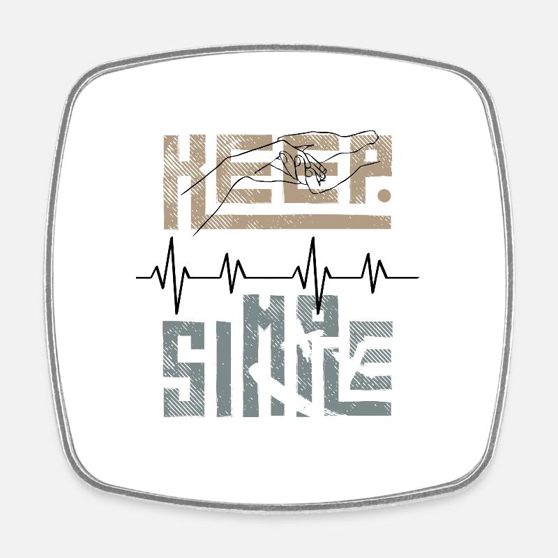 Keep Life Simple - Viereckiger Kühlschrankmagnet - Weiß