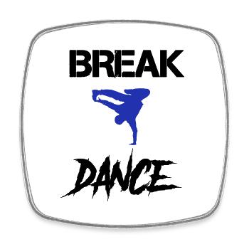break dance - Viereckiger Kühlschrankmagnet - Weiß - Vorne