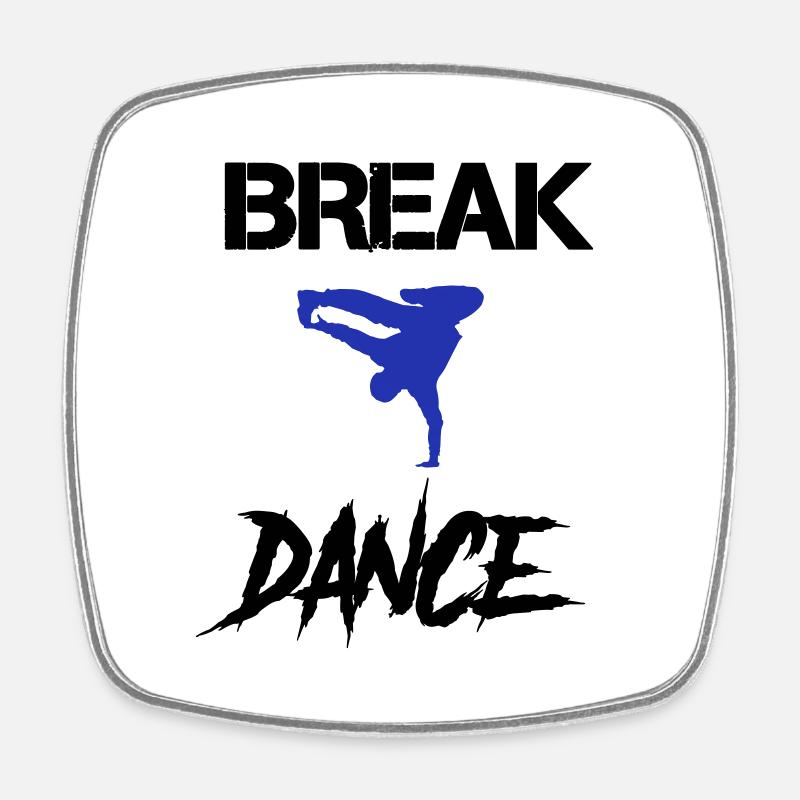 Break Dance - Magnet carré - blanc