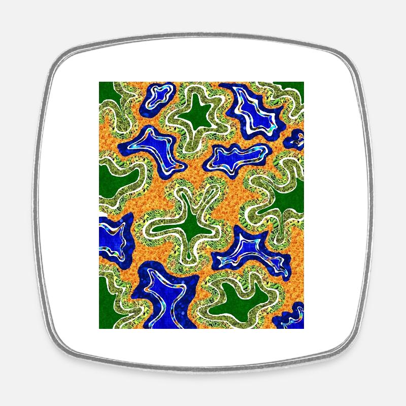Fluid - Square fridge magnet - white