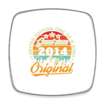 Cadeau D'anniversaire Vintage 2014 - Magnet carré - blanc - Devant