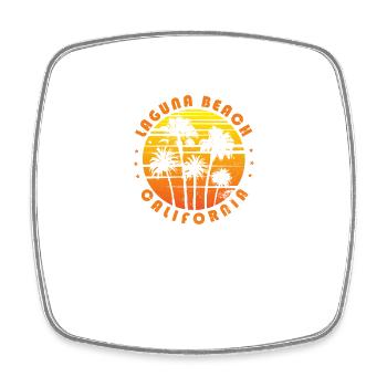 Retro Laguna Beach Kalifornien Souvenir Vintage - Viereckiger Kühlschrankmagnet - Weiß - Vorne