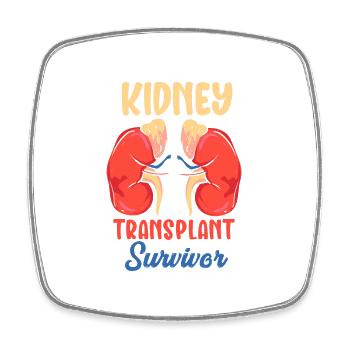 Kidney Transplant Survivor - Viereckiger Kühlschrankmagnet - Weiß - Vorne