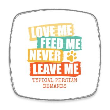 Persian Cat Cat Lover Cat Owner Persian Longhair C - Square fridge magnet - white - Front