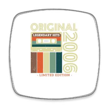 Vintage 2006 Gift - Square fridge magnet - white - Front