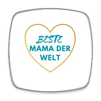 Beste Mama der Welt 1 - Viereckiger Kühlschrankmagnet - Weiß - Vorne
