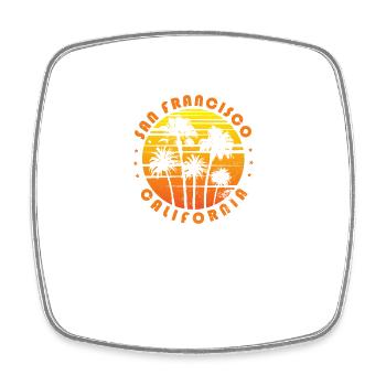 Retro San Francisco California Souvenir Vintage - Square fridge magnet - white - Front
