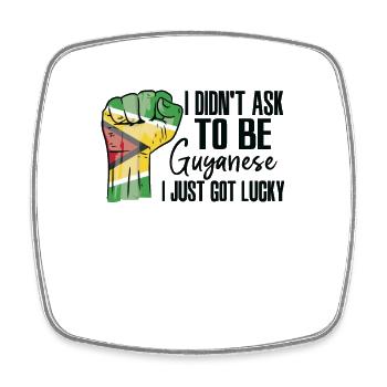 Guyanese Pride Guyana Flag Grown Guyanese Roots - Square fridge magnet - white - Front