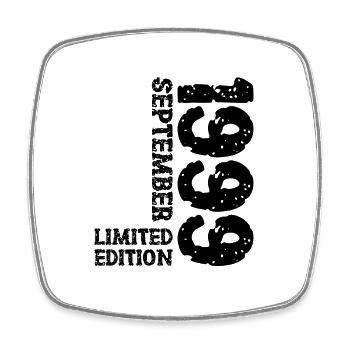1999 Septembre Édition Limitée 24th Birthday Décoration - Magnet carré - blanc - Devant